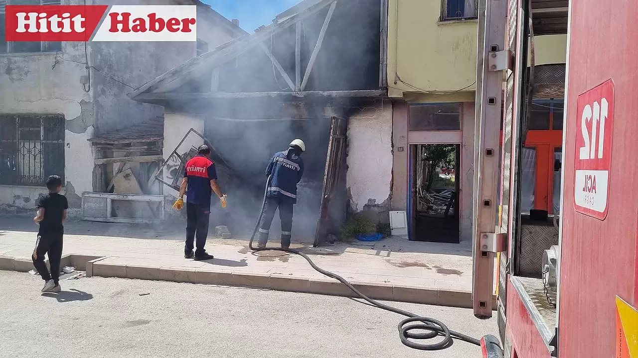 Alaca'da Korkutan Yangın Söndürüldü