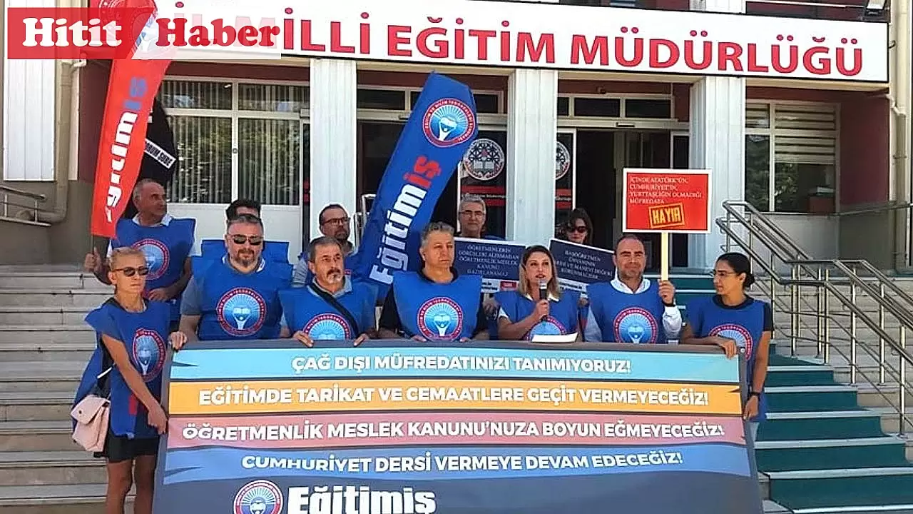 Eğitim İş Çorum Şubesi, Öğretmenlik Meslek Kanunu'na (ÖMK) tepki gösterdi