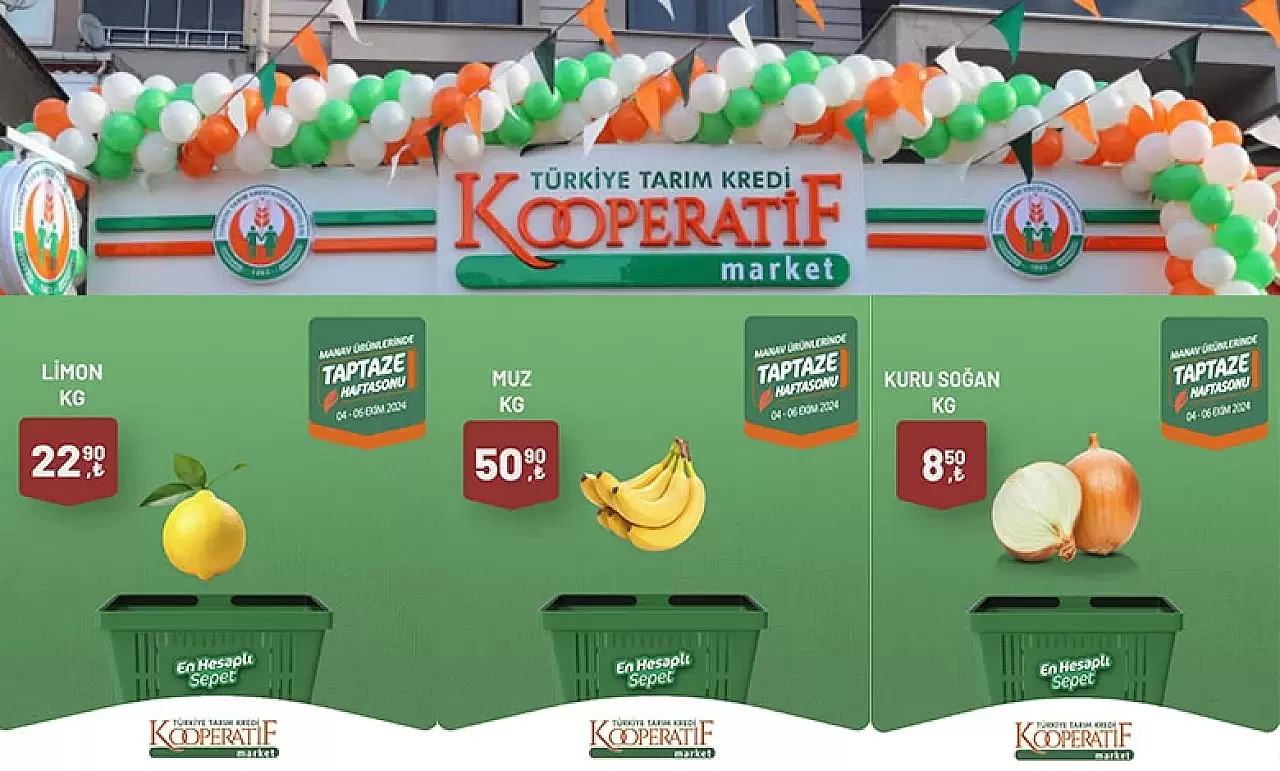 Tarım Kredi Kooperatif Market 4 Ekim Manav Kataloğu