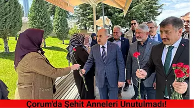 Çorum'da Şehit Anneleri Unutulmadı