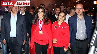 İskilip, Avrupa Şampiyonu Özdenur Özmez'i coşkuyla karşıladı