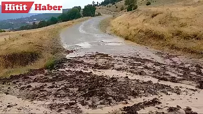 Osmancık'ta Sağanak Yağış Sonrası Yollar Çamur İçinde Kaldı, Sürücüler Zor Anlar Yaşadı