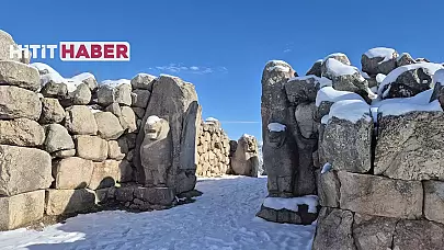 Hattuşa Antik Kenti Kar Altında: Hitit Başkenti Büyüleyici Beyazlığa Büründü