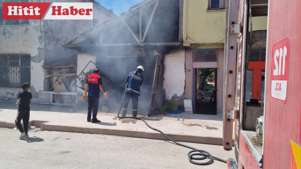 Alaca'da Korkutan Yangın Söndürüldü