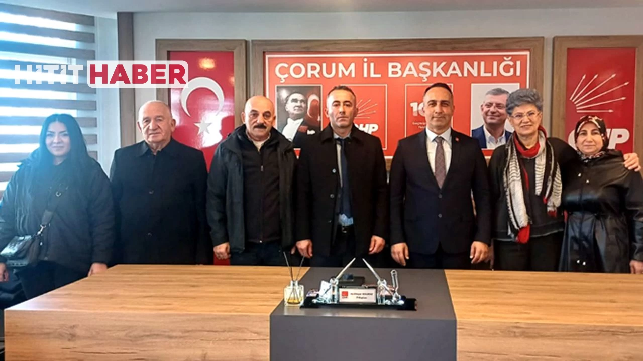 Çorum'da Kurulan Birleşik Emekliler Sendikası, CHP İl Başkanı Dinçer Solmaz'ı Ziyaret Etti